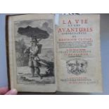 Robinsonaden.- Defoe, D.La Vie et les Avantures Suprenantes de Robinson Crusoe ... 3. Aufl. 2 Bde.