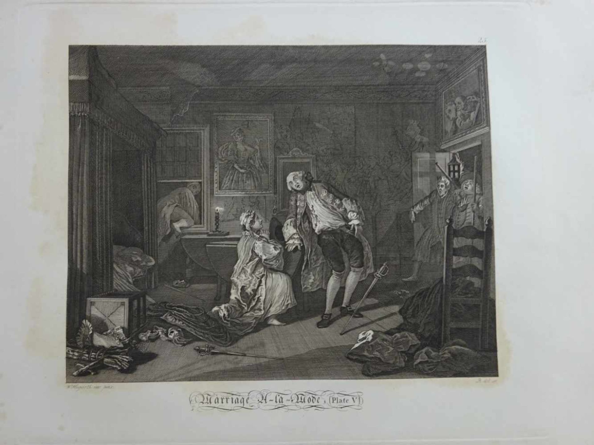 Kunst.- Hogarth.- Lichtenberg, G.C.Ausführliche Erklärung der Hogarthischen Kupferstiche, mit - Bild 3 aus 5