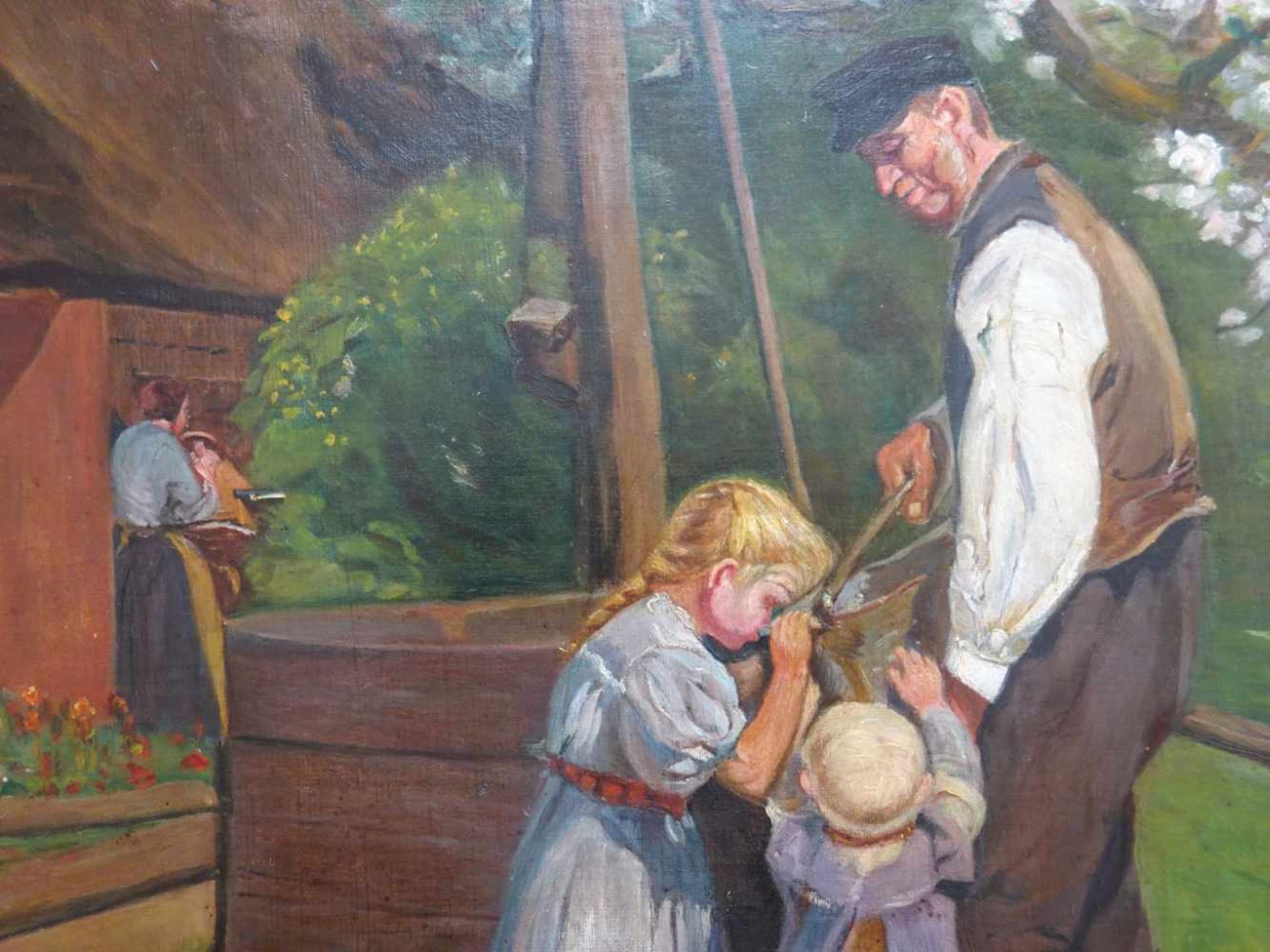 Dänische Kunst.- Brendekilde, Hans Andersen (?)(Braendekilde/Odense 1857 - 1942 Jyllinge). Ved - Bild 3 aus 7
