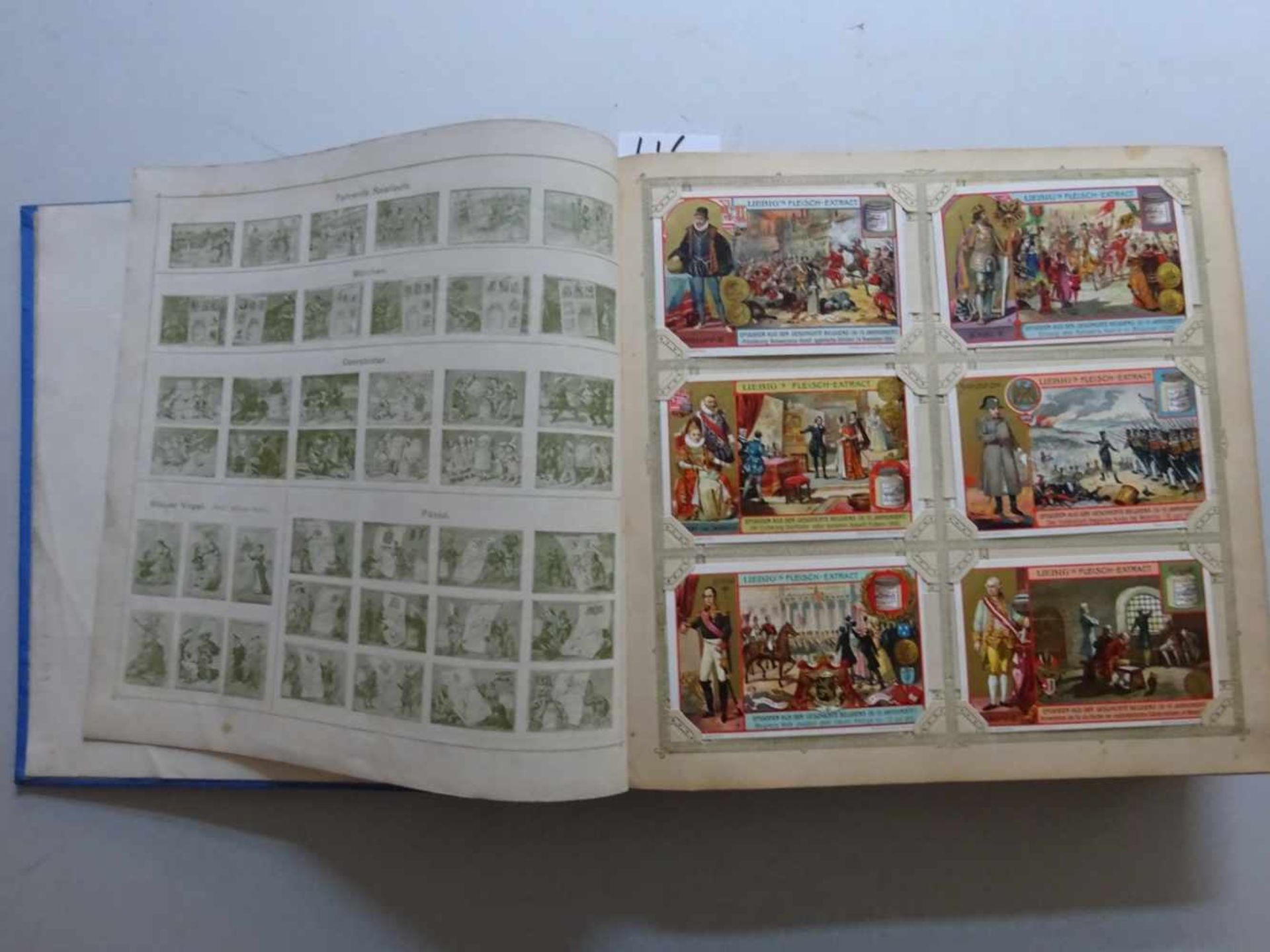 Liebig-Bilder.-Album mit 600 chromolithogr. Sammelbildern. Um 1890. 4°. Lose eingesteckt in illustr. - Bild 2 aus 5