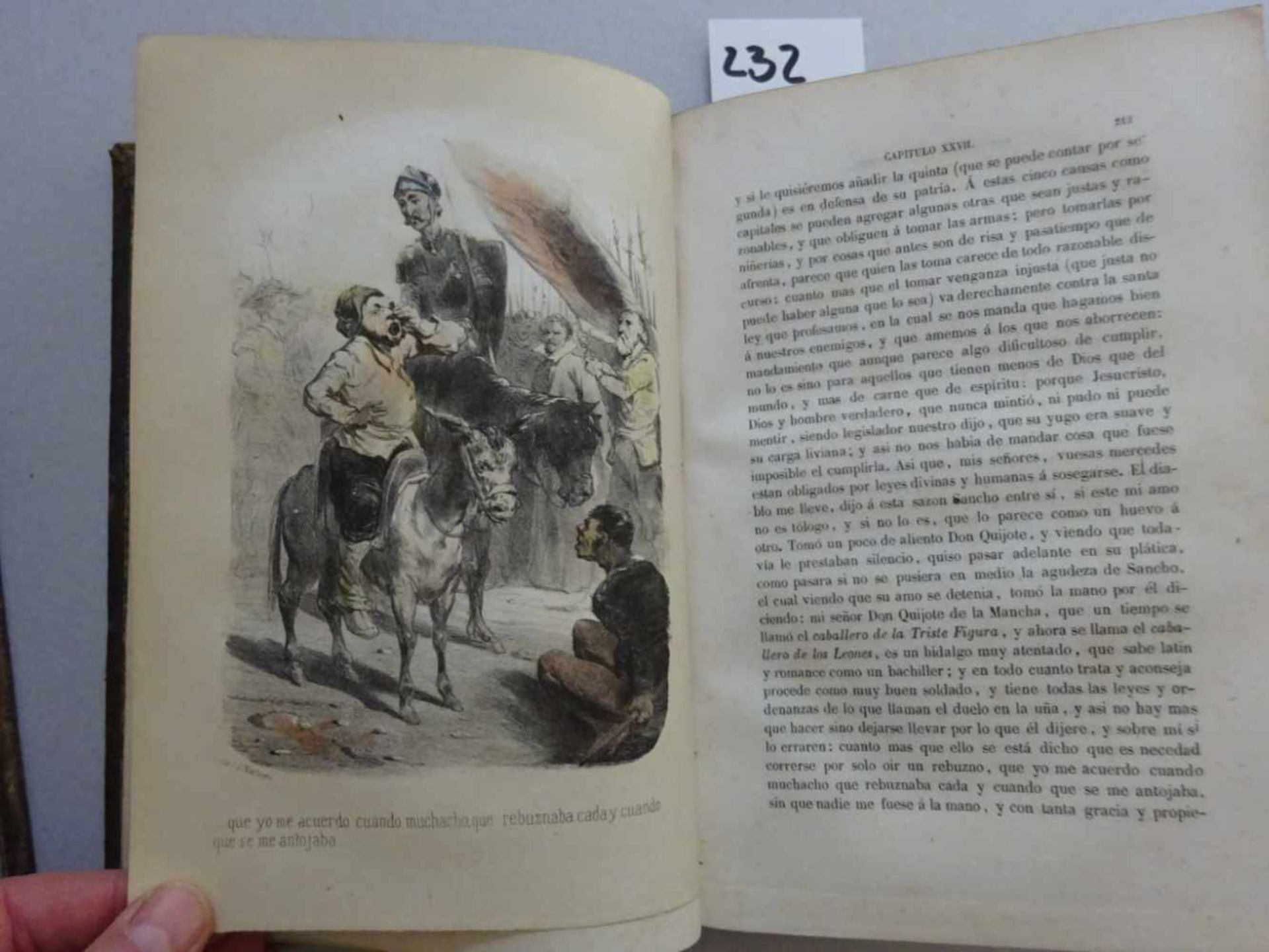 Cervantes Saavedra, M. de.Don Quijote de la Mancha. Nueva edicion. 2 Bde. Madrid, Mellado, 1855- - Image 6 of 6