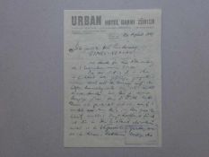 Brod, Max.Eigenhändiger Brief mit Unterschrift an Max Niedermayer (1905-1968) vom Limes-Verlag in