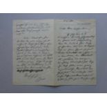 Brod, Max.Eigenhändiger Brief mit Unterschrift an Alfred Wolfenstein (Lyriker; 1883-1945).