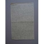 Brod, Max.Eigenhändiger Brief an den Philosophen und Schriftsteller Felix Weltsch. '19.I.' 1951 (