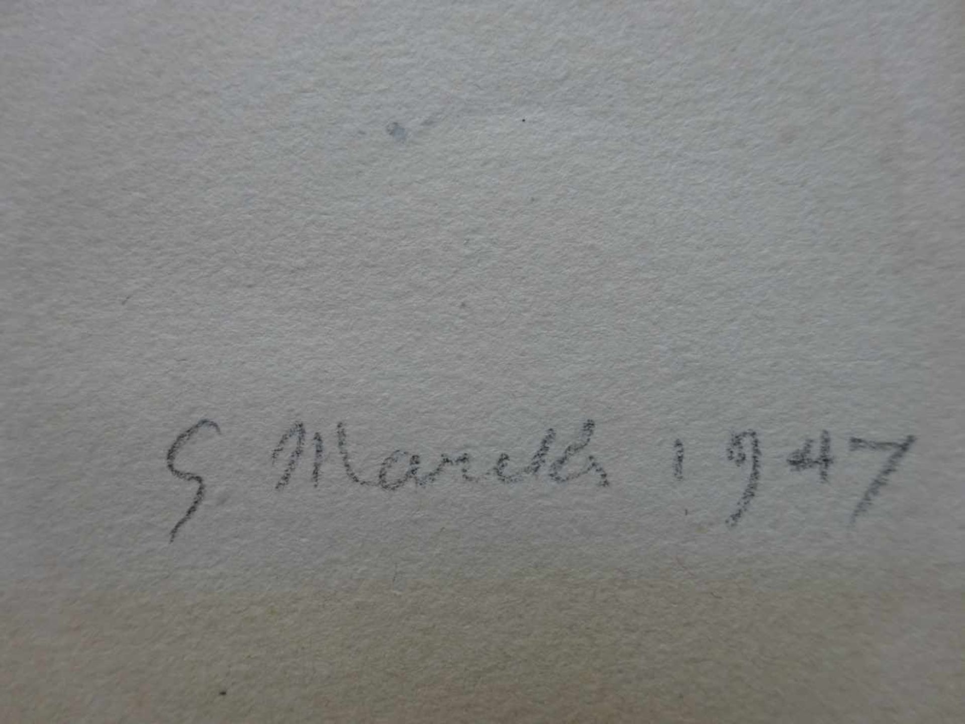 Marcks, Gerhard(Berlin 1889 - 1981 Köln). Orpheus. Holzschnitt auf Bütten. 1947. Signiert, datiert - Bild 5 aus 6