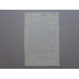 Brod, Max.Eigenhändiger Brief mit Unterschrift an eine Frau A. Christoph in Dresden. Wohl Ende 1954.