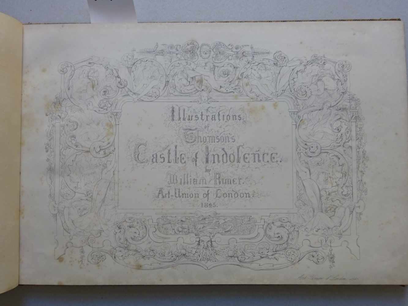 Einband.-Illustrations of Thomson's Castle of Indolence. London, Art-Union, 1845. 12 Stahlstich- - Image 2 of 4