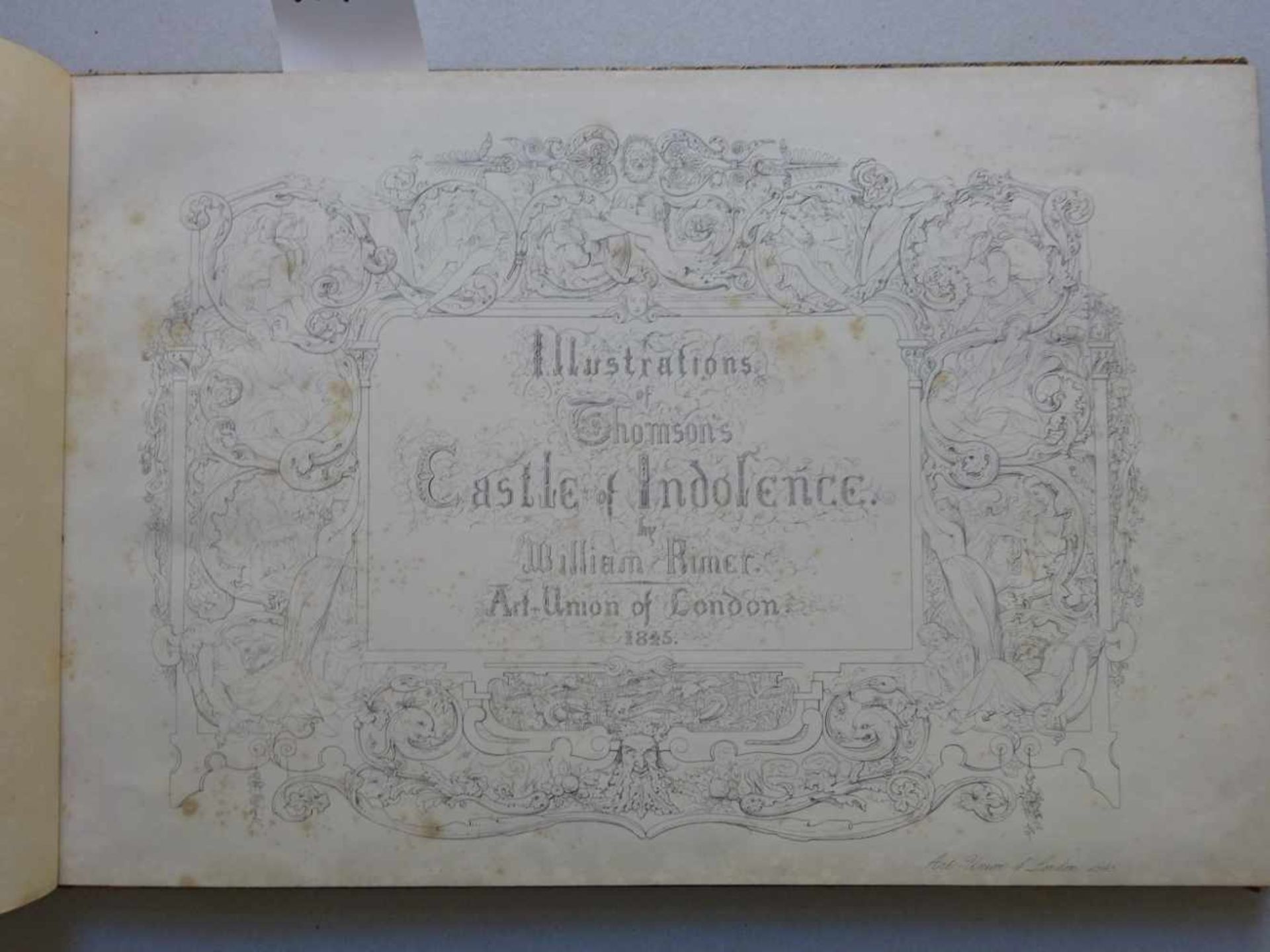 Einband.-Illustrations of Thomson's Castle of Indolence. London, Art-Union, 1845. 12 Stahlstich- - Bild 2 aus 4