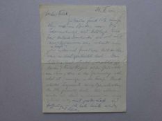 Brod, Max.Eigenhändiger Brief mit Unterschrift 'Max' an Felix Weltsch (Schriftsteller; 1884-1964).