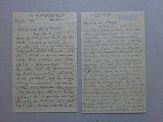 Brod, Max.2 eigenhändige Briefe mit Unterschrift an die Darmstädter Buchhändlerin Marianne d'