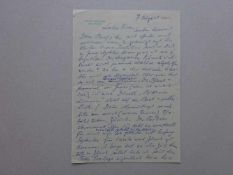 Brod, Max.Eigenhändiger Brief mit Unterschrift 'Dein Max' an Felix Weltsch (Schriftsteller; 1884-