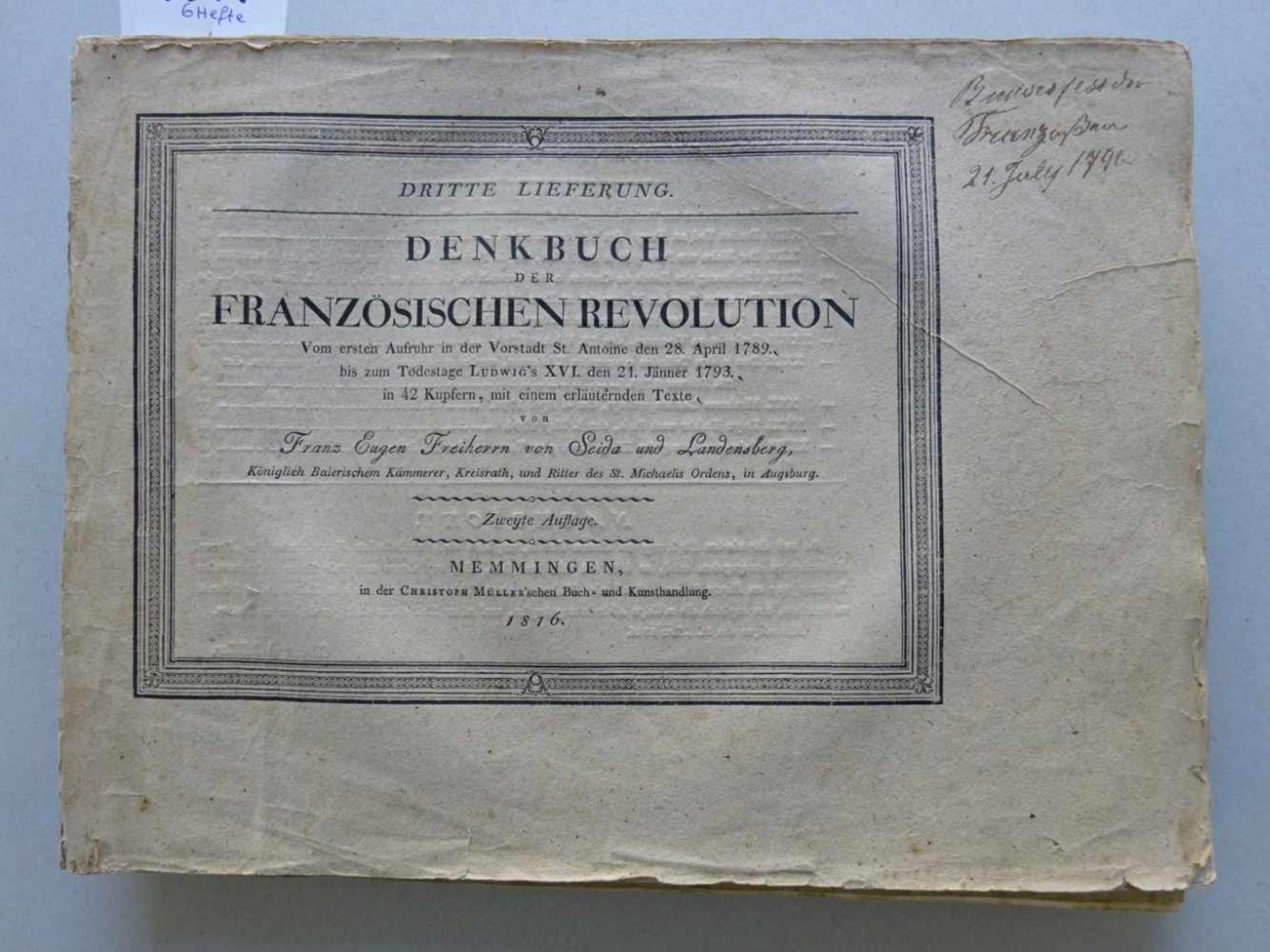 Französische Revolution.- Seida und Landensberg, F.E.v.Denkbuch der Französischen Revolution.