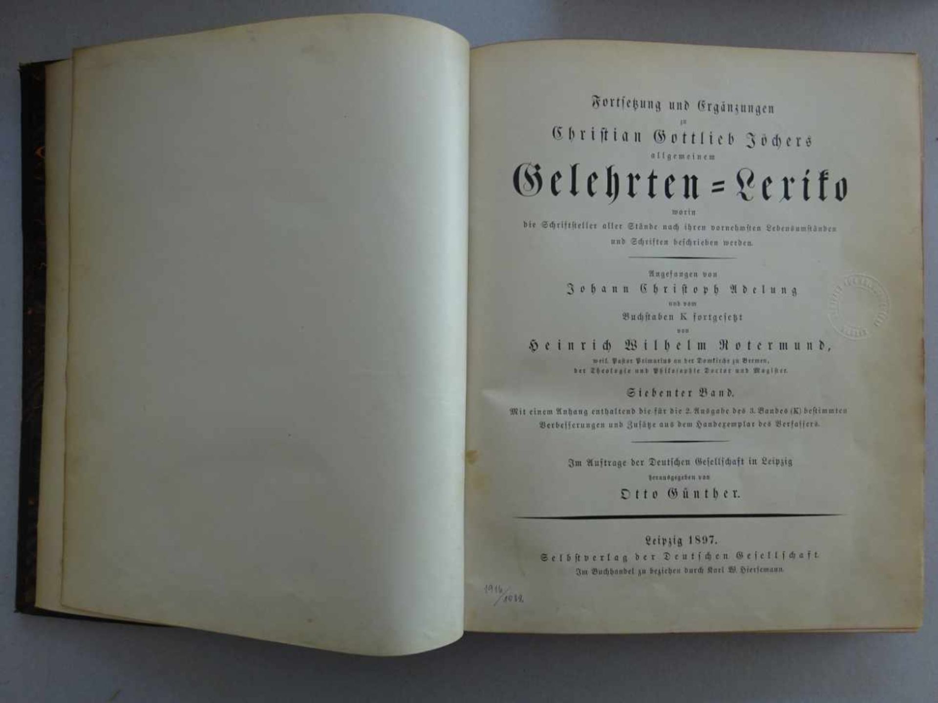 Jöcher, C.G.Allgemeines Gelehrten-Lexicon, Darinne die Gelehrten aller Stände ... in - Bild 4 aus 4