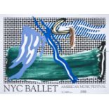 Lichtenstein, Roy(New York 1923 - 1997). New York City Ballet. Farbige Offsetlithographie. New York,