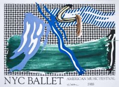 Lichtenstein, Roy(New York 1923 - 1997). New York City Ballet. Farbige Offsetlithographie. New York,