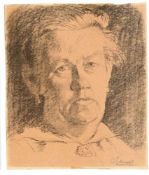 Eckener, Alexander(Flensburg 1870 - 1944 Abtsgmünd). Porträt seiner Mutter. Kohle- bzw.