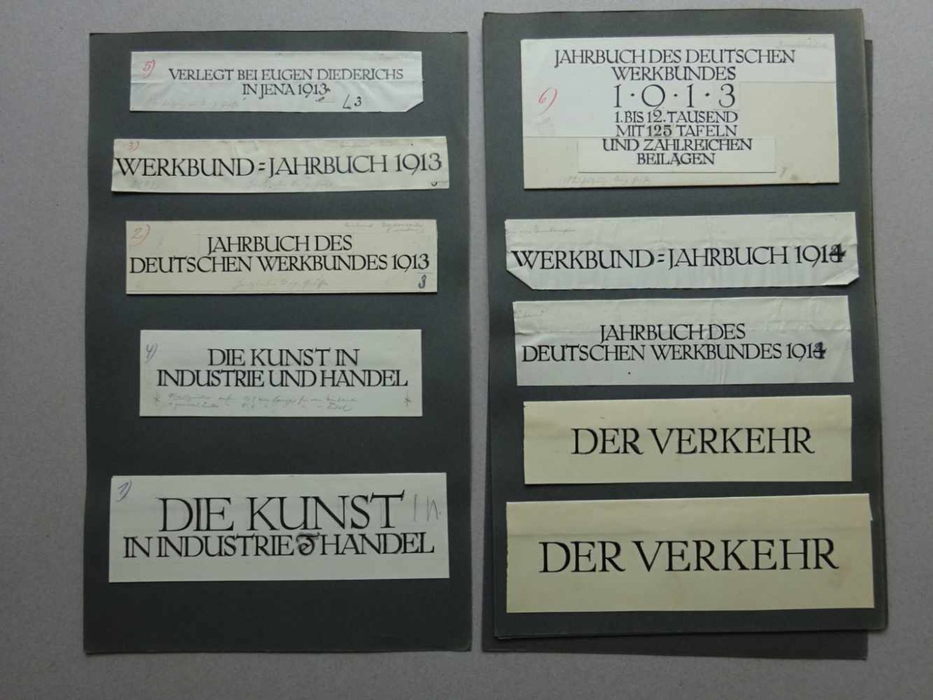 Tiemann, Walter.Sammlung von ca. 200 eigenhändigen Entwürfen für Titelblätter und Buchschmuck ( - Image 5 of 5