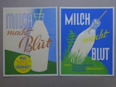 Plakate.- Degering, G./B. und Ingeborg.7 Plakatentwürfe. Meist Deckfarben auf Malkarton. Hamburg, um