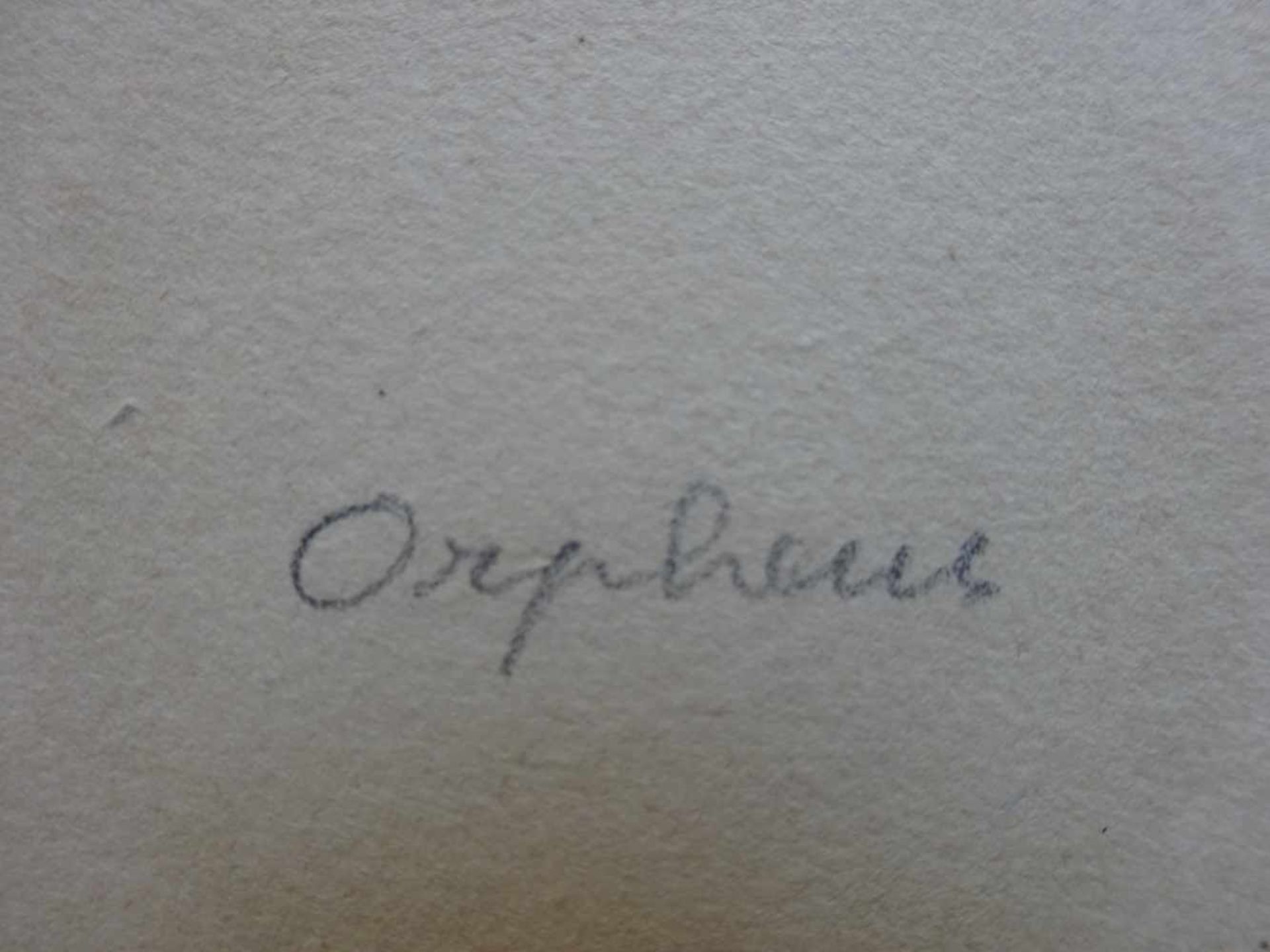 Marcks, Gerhard(Berlin 1889 - 1981 Köln). Orpheus. Holzschnitt auf Bütten. 1947. Signiert, datiert - Bild 4 aus 6
