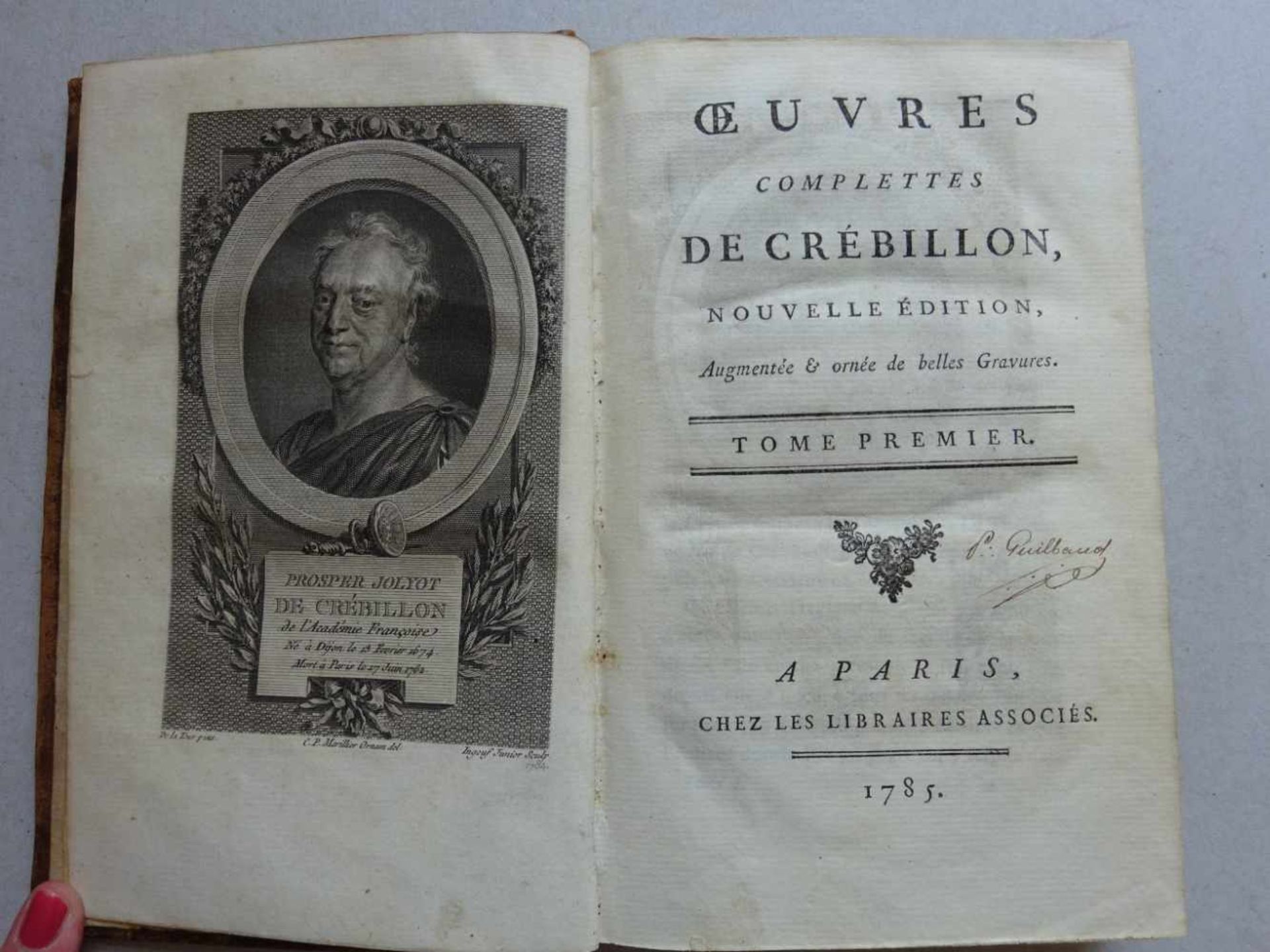 Crebillon, P.-J.Oeuveres complettes. Nouvelle édition. 3 Bde. Paris, Les Libraires Associés, 1785.