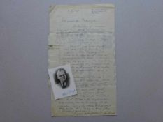 Brod, Max.Eigenhändiger Brief mit Unterschrift an Max Niedermayer (1905-1968) vom Limes-Verlag in