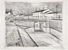 Buffet, Bernard(Paris 1928 - 1999). Le Canal. Kaltnadelradierung. 1955. Signiert und nummeriert '