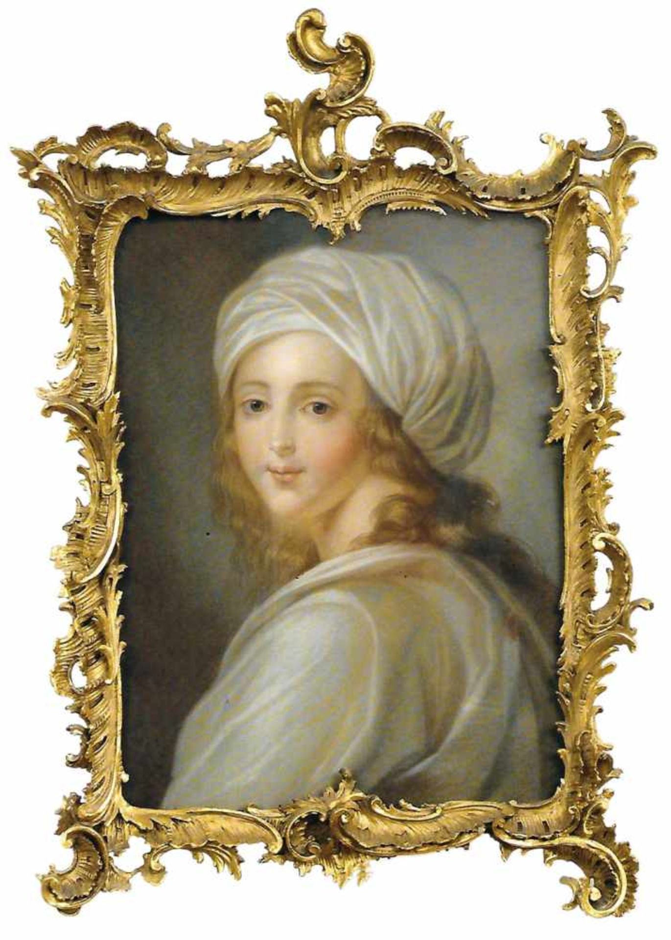 * Philipp Jakob Becker (1763-1829) attr. Porträt der Beatrice Ceni. Pastell/Papier, hi/Gl. in