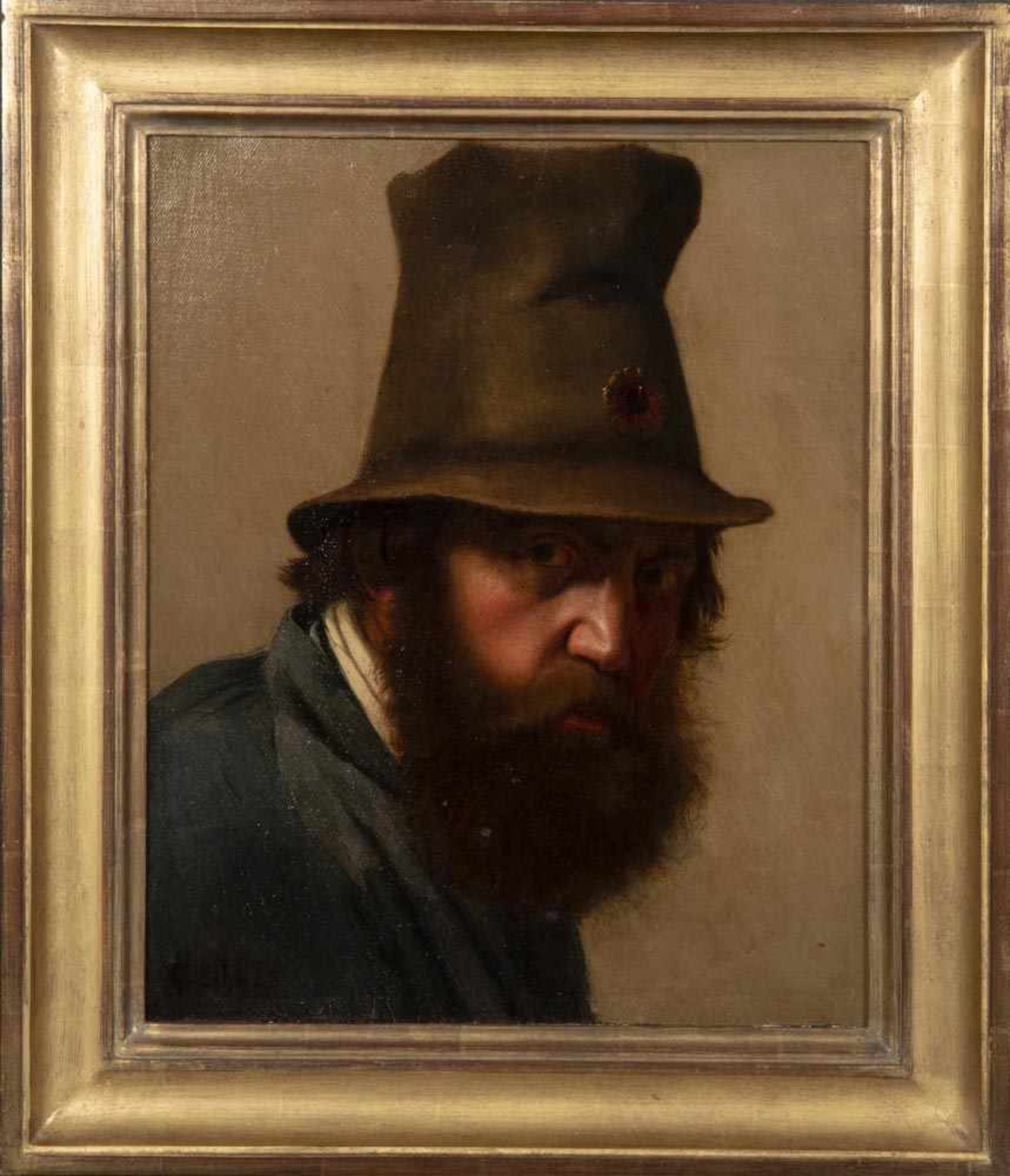 Theodor Schüz (1830-1900). ?Porträt eines Tirolers?. Öl/Lw., li./u./sign., gerahmt, 47 x 38 cm.