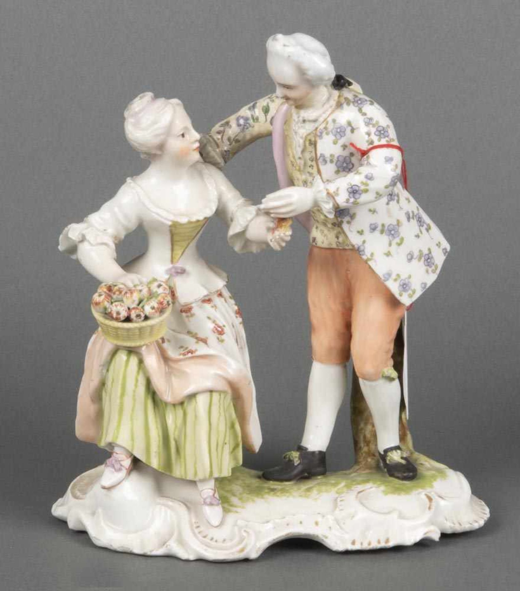 Figurengruppe ?Der Sommer?. Frankenthal 1759-62. Porzellan, bunt bemalt, am Boden