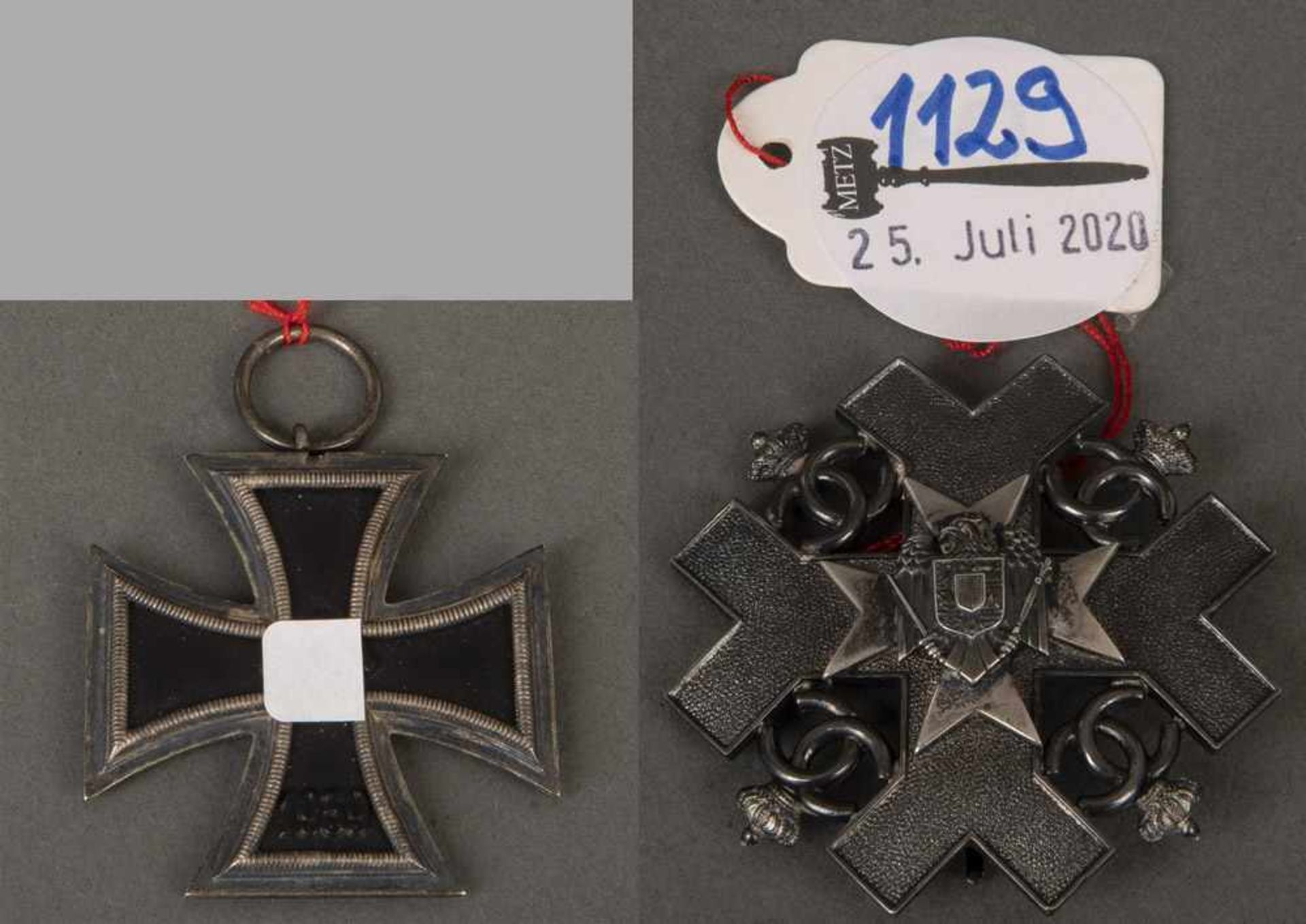Rumänisches Steckkreuz aus der Regierungszeit von König Carl, Hersteller Joseph Resch, Nr. 138-