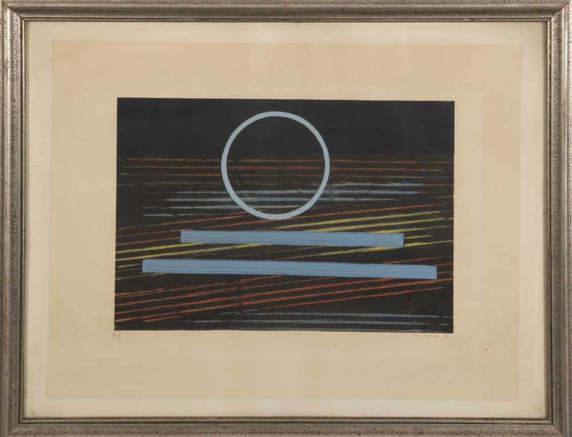 Max Ernst (1891-1976). Das Meer, 1957. Siebdruck Ex. XVI/L, re./u./sign., hi./Gl./