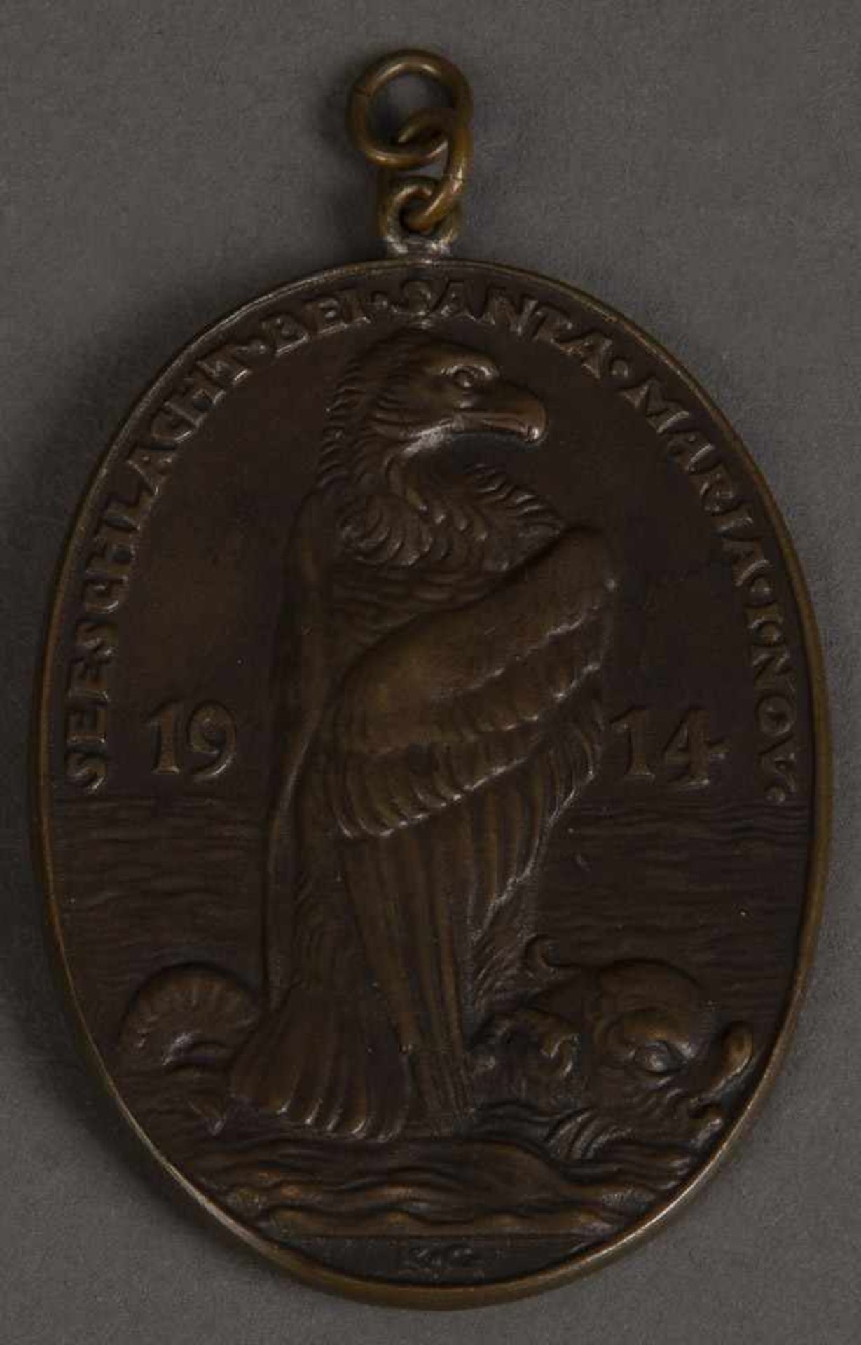 Große Medaille von Maximilian Graf Spee Vizeadmiral zur Erinnerung an die Seeschlacht bei Santa - Bild 2 aus 2