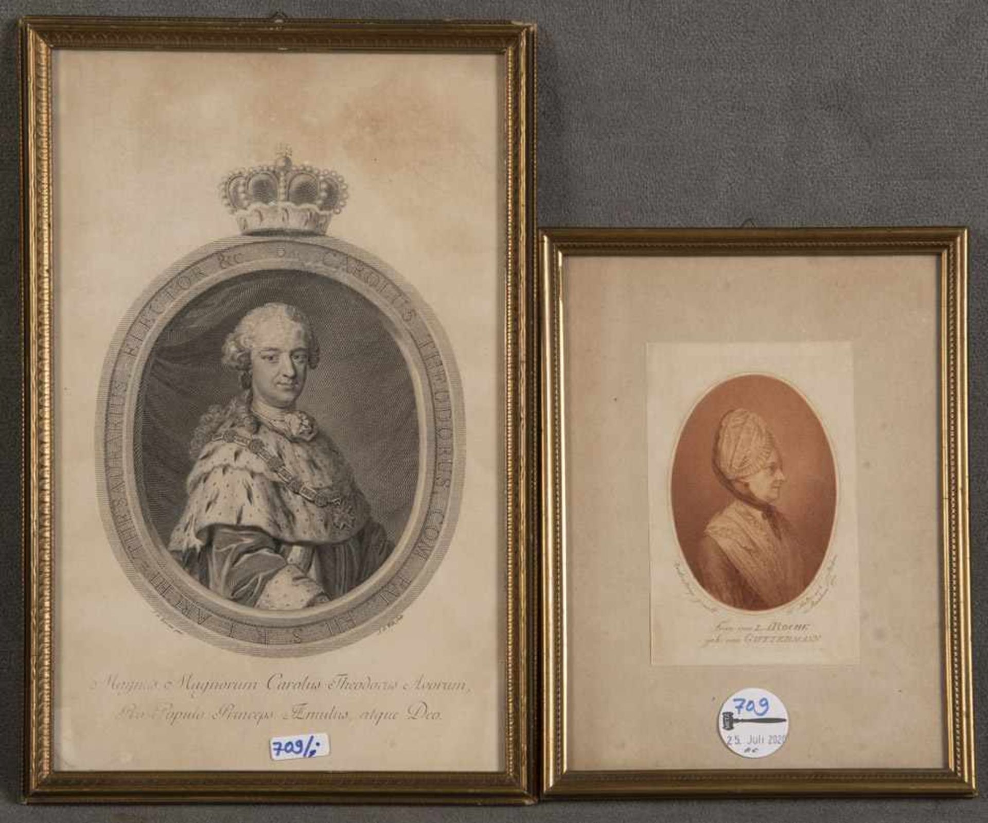 Johann Georg Ziesenis (1716-1776) / Heinrich Sintzenich (1752-1812). Porträt von Carl Theodor und