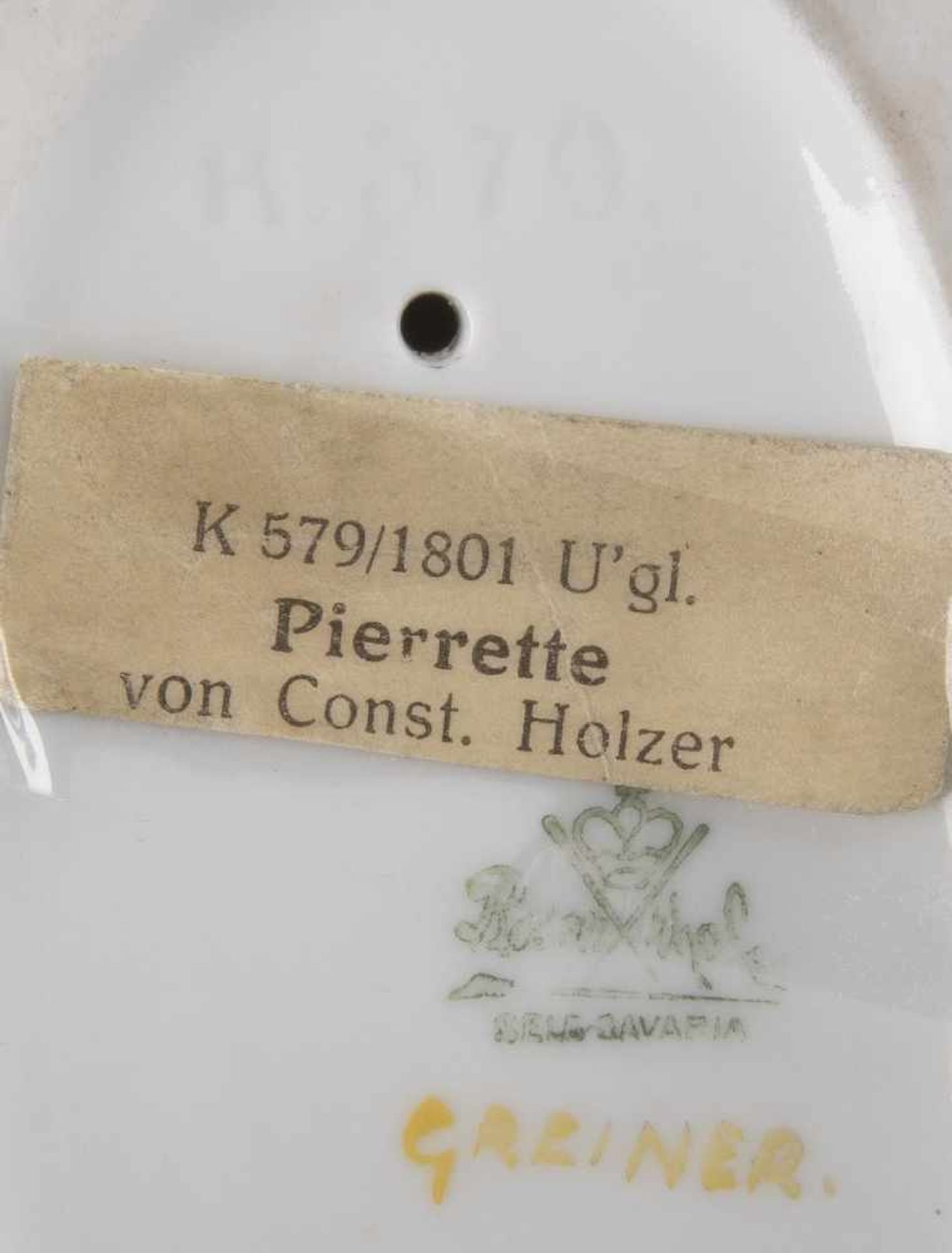 Pierrette Anita Berber. Rosenthal 1926. Porzellan, bunt bemalt. Modellnummer K. 570, Entwurf und - Bild 5 aus 5