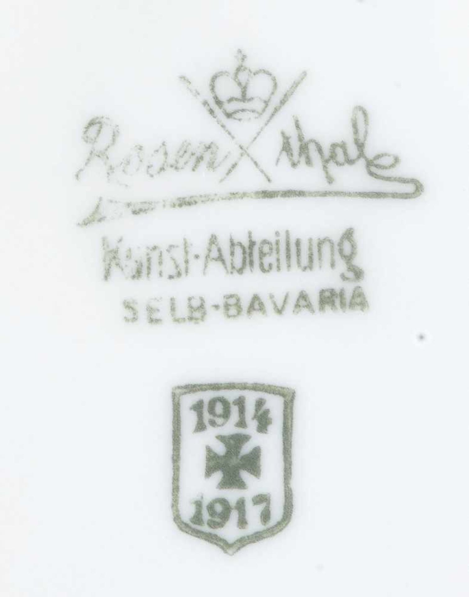 Stürmende Bacchanten. Rosenthal dat. 1917. Porzellan, bunt bemalt. Modellnummer K 190, Entwurf - Bild 2 aus 3