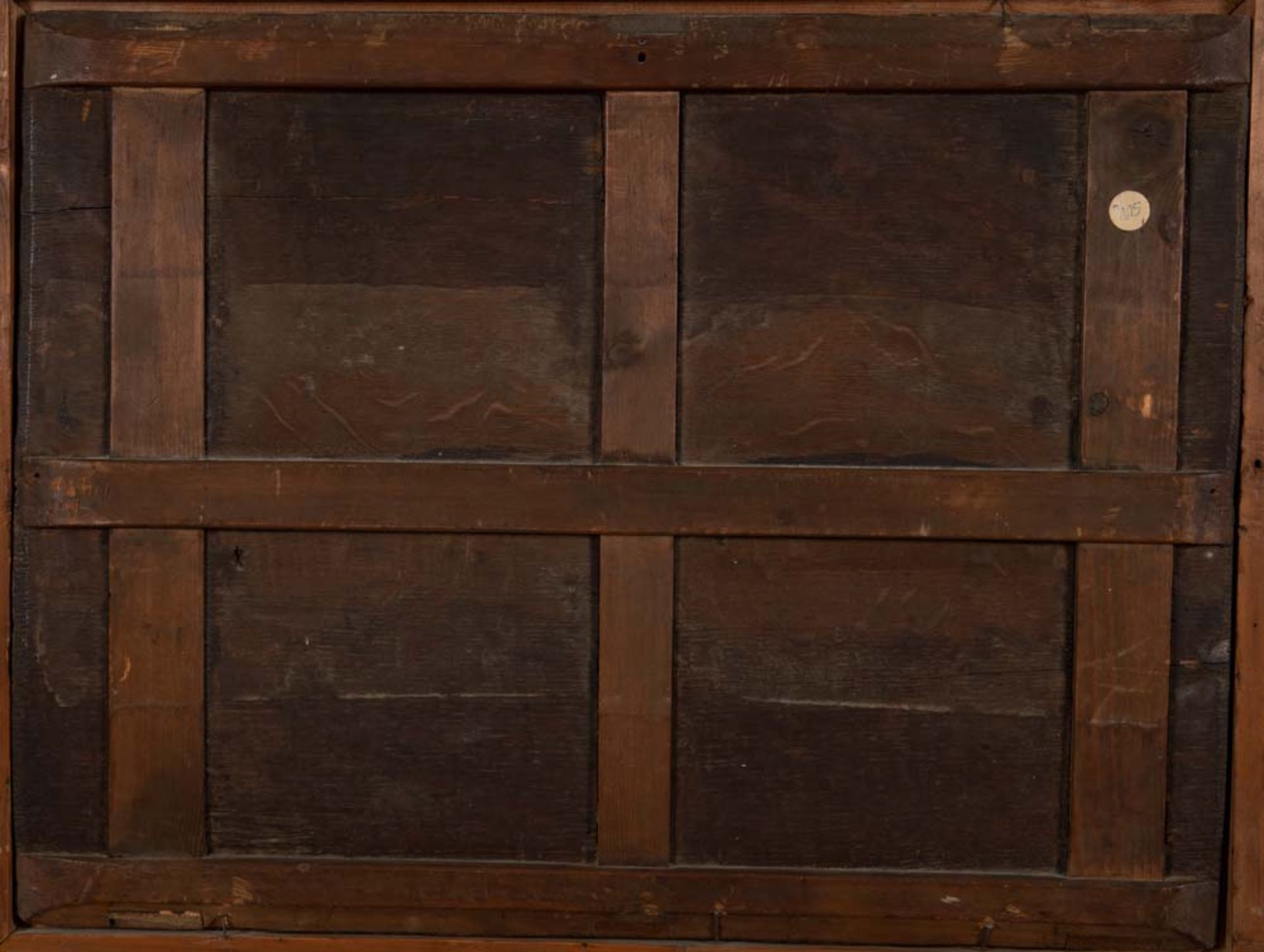 Maler des wohl 17. Jhs. Hl. Paulus mit Gläubigen. Öl/Holz, gerahmt, 49 x 63,5 cm. (besch.) - Bild 2 aus 2