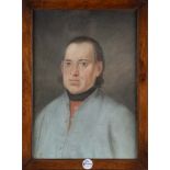 Maler des 19. Jhs. Herrenporträt. Mischtechnik, hi./Gl./gerahmt, 45,5 x 32 cm.