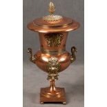 Samovar. Russland 19. Jh. Kupfer / Messing, H=57 cm.