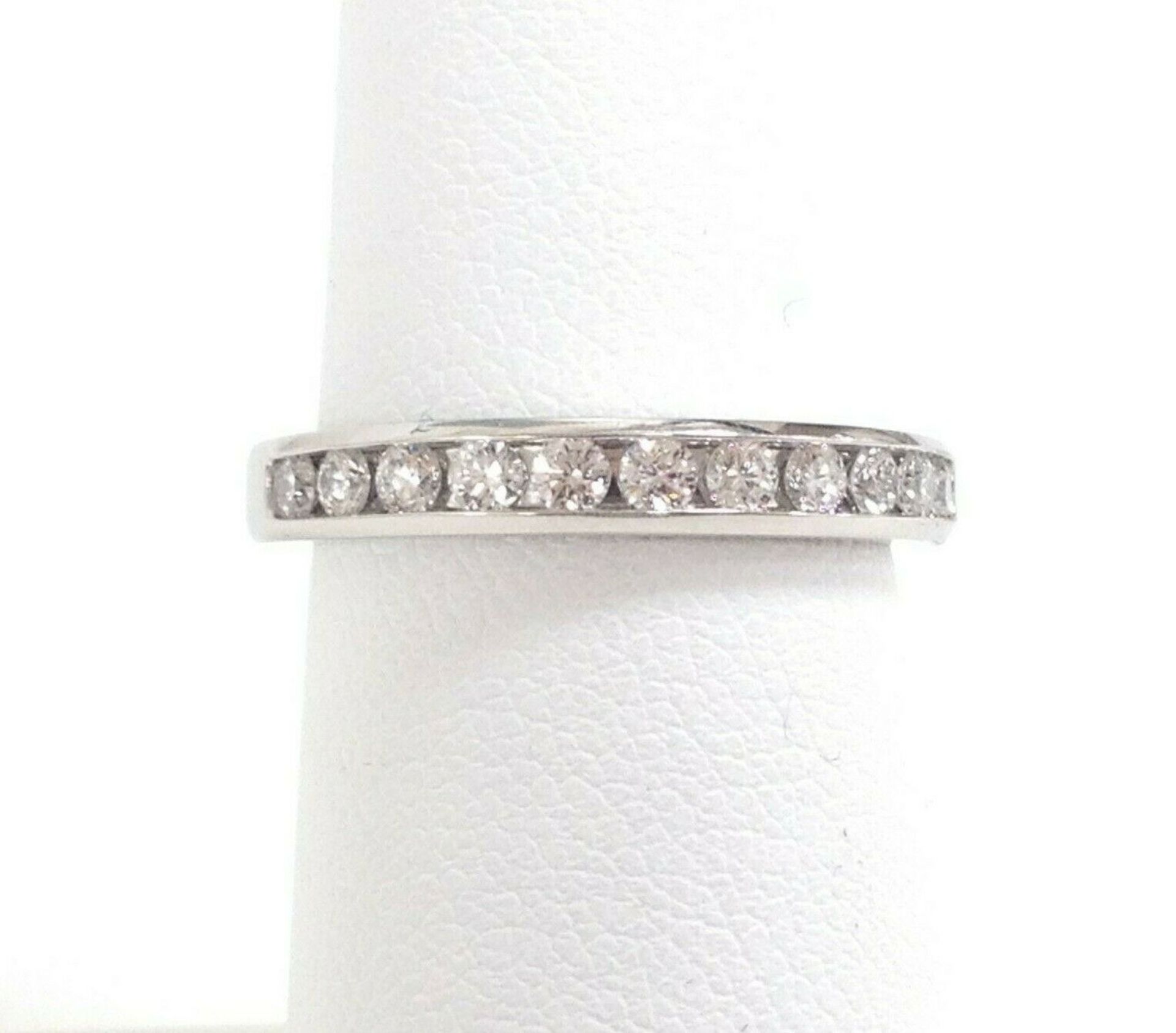 Tiffany & Co 950 Platinum Half Eternity 0.33 ctw Diamond Wedding Ring Band Size 5.75 - Image 3 of 6