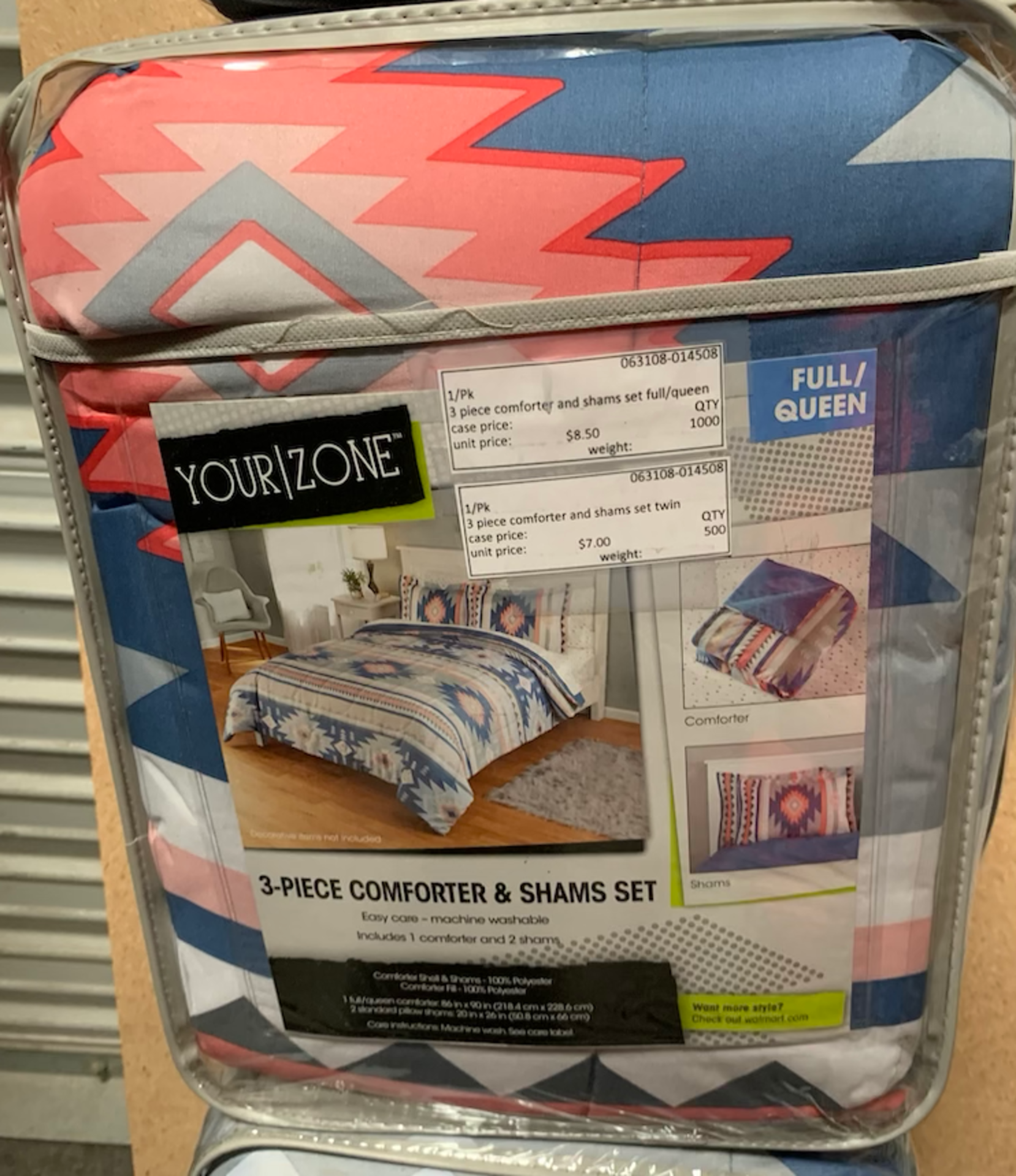 3x 3-Piece Comforter & Sham Bed Sets, In Packaging, Full and Twin sizes - Image 3 of 6