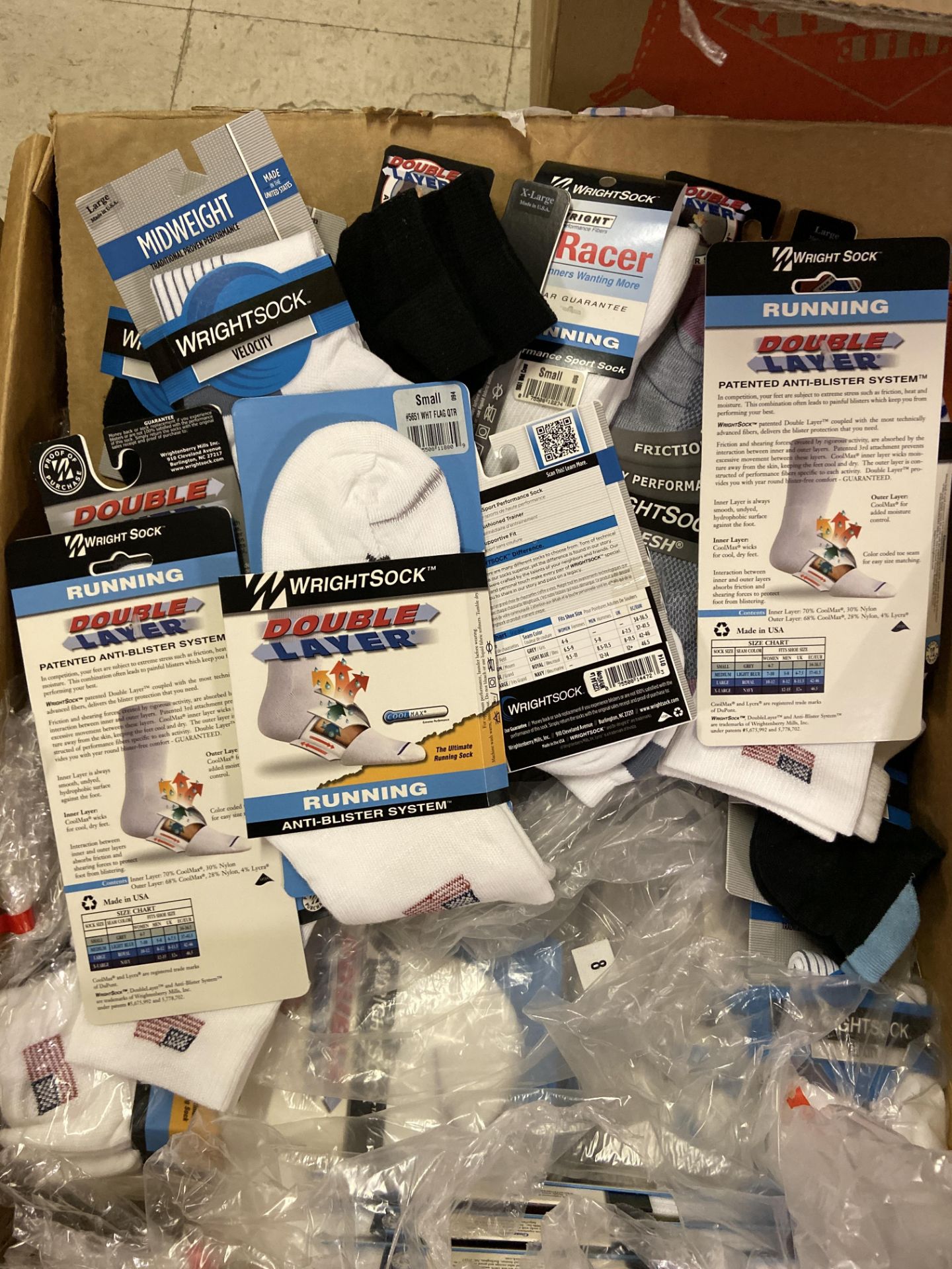 500+ packs of New Socks, Wrightsocks Various Styles, Various Colors - Image 3 of 5