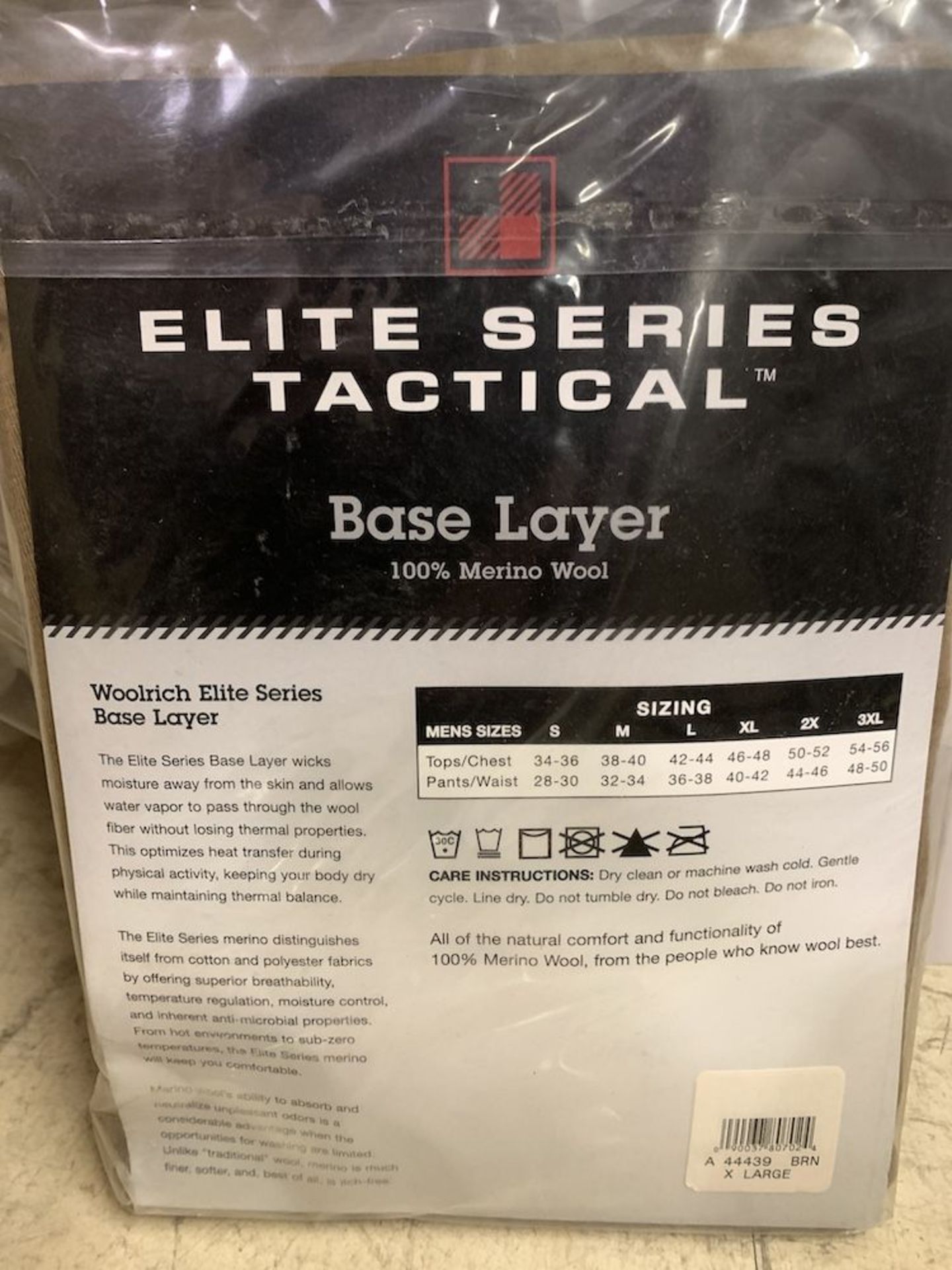 55 Pairs of Elite Series Tactical Base Layer Pants, New in Packaging, Brown, Merino Wool, Retail - Image 5 of 5