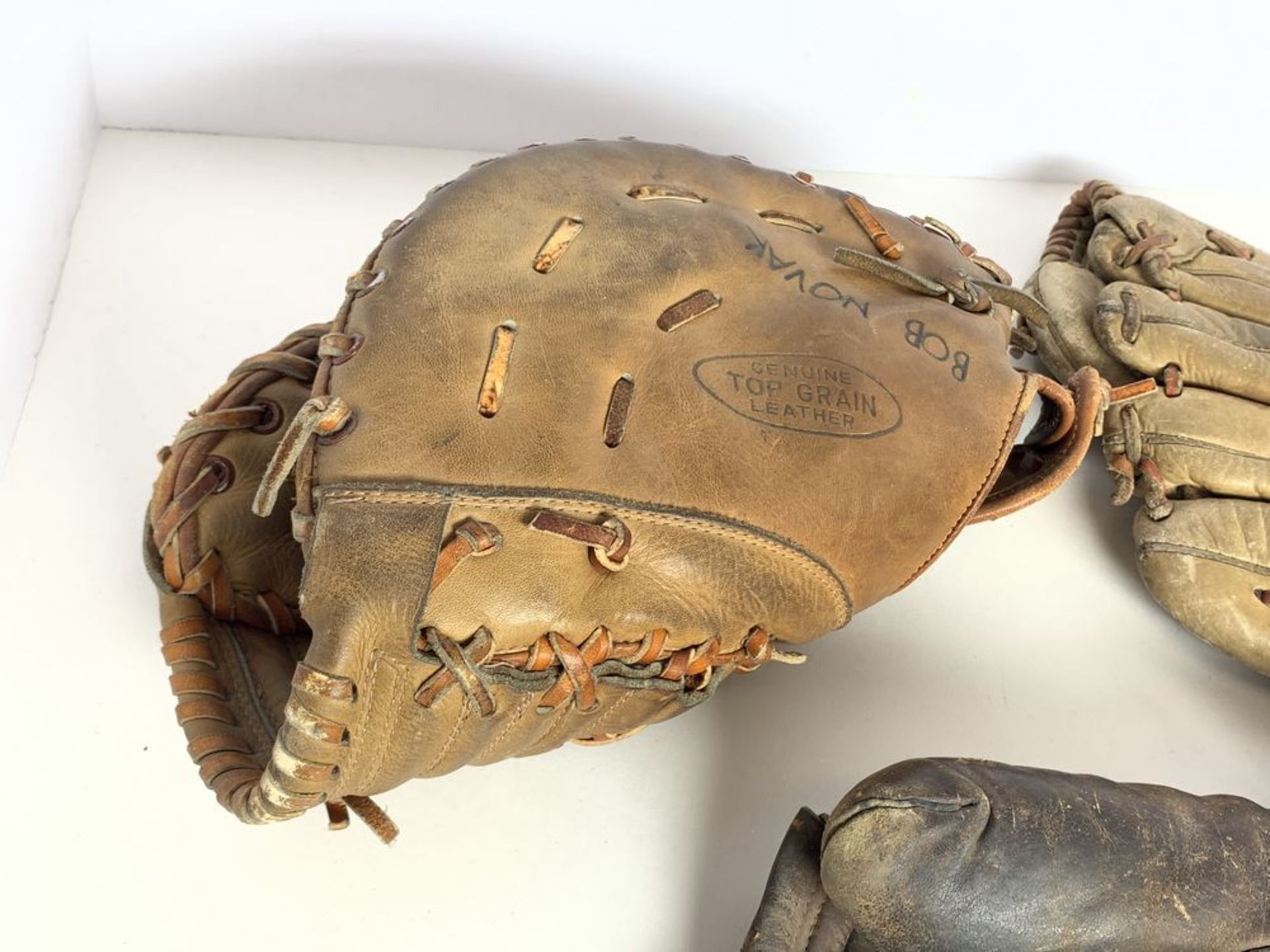 3 Vintage Baseball Gloves and Balls, Sports Memorabilia - Image 9 of 9