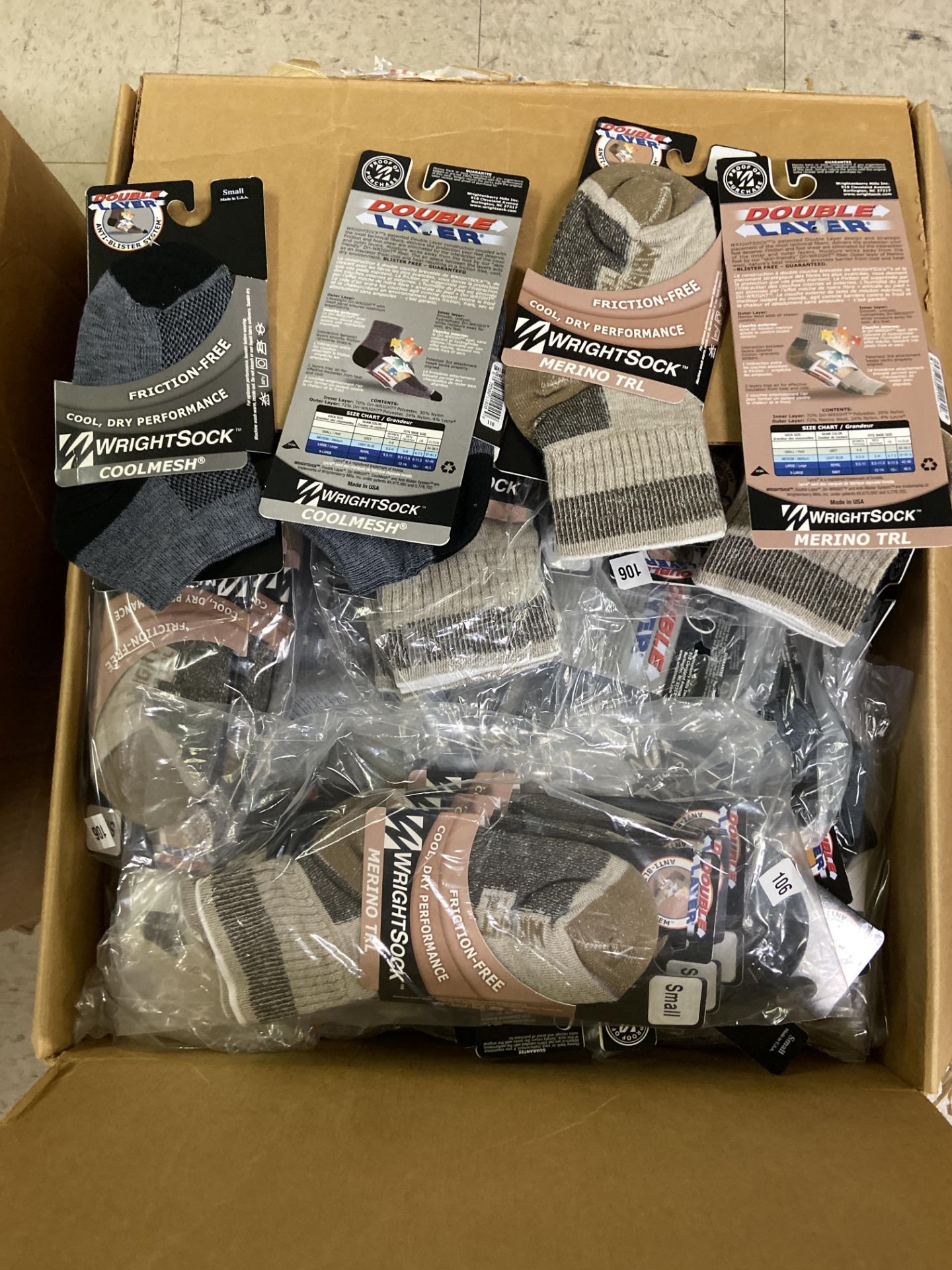 500+ packs of New Socks, Wrightsocks Various Styles, Various Colors Lot includes approximately 500 - Image 2 of 6
