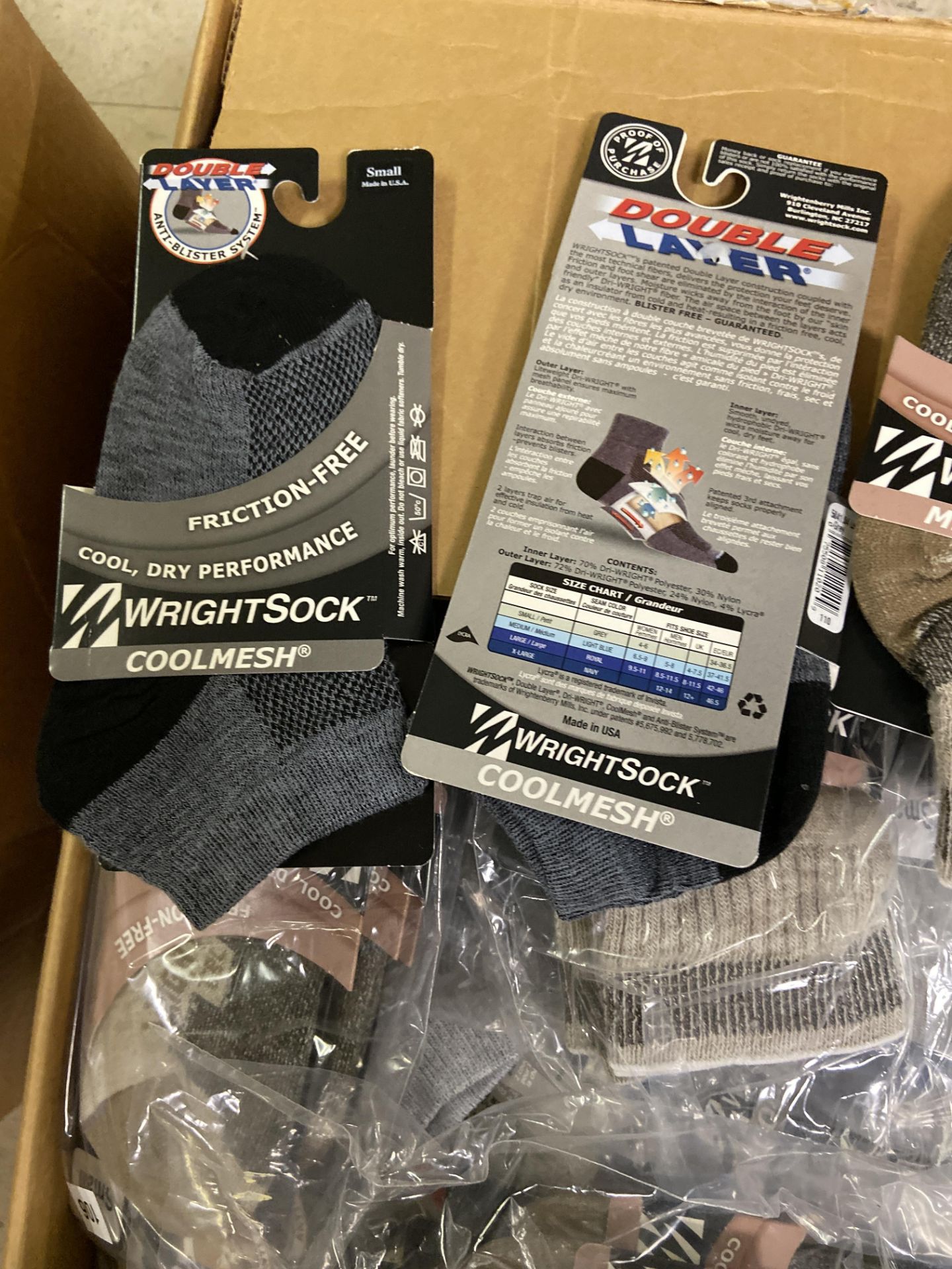 500+ packs of New Socks, Wrightsocks Various Styles, Various Colors Lot includes approximately 500 - Image 3 of 6