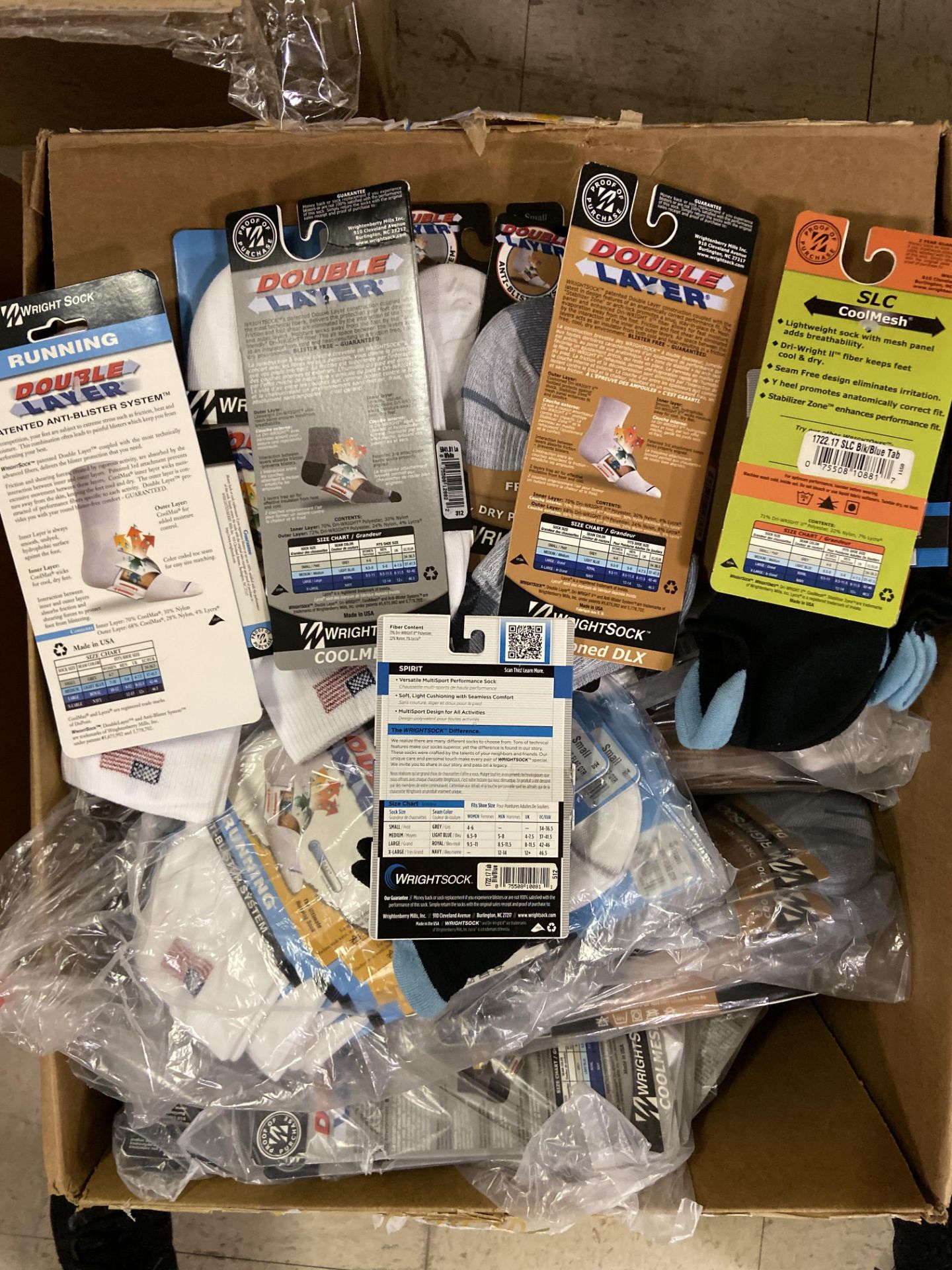250+ packs of New Socks, Wrightsocks Various Styles, Various Colors Lot includes approximately 250 - Image 3 of 3