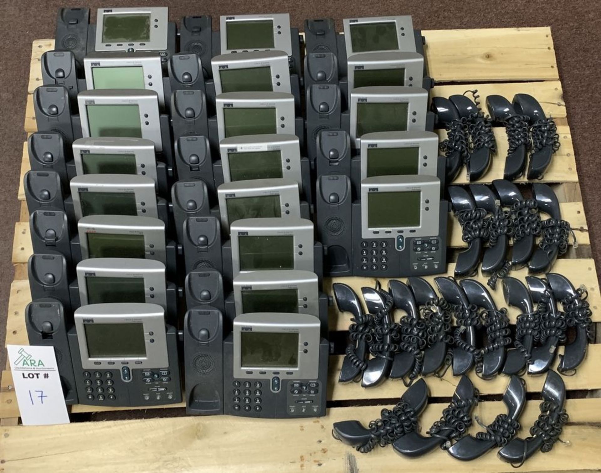 21 CISCO PHONE SYSTEMS - MODEL 7940 - INCLUDING HANDSETS ALL ITEMS ARE SOLD AS IS UNTESTED BUT