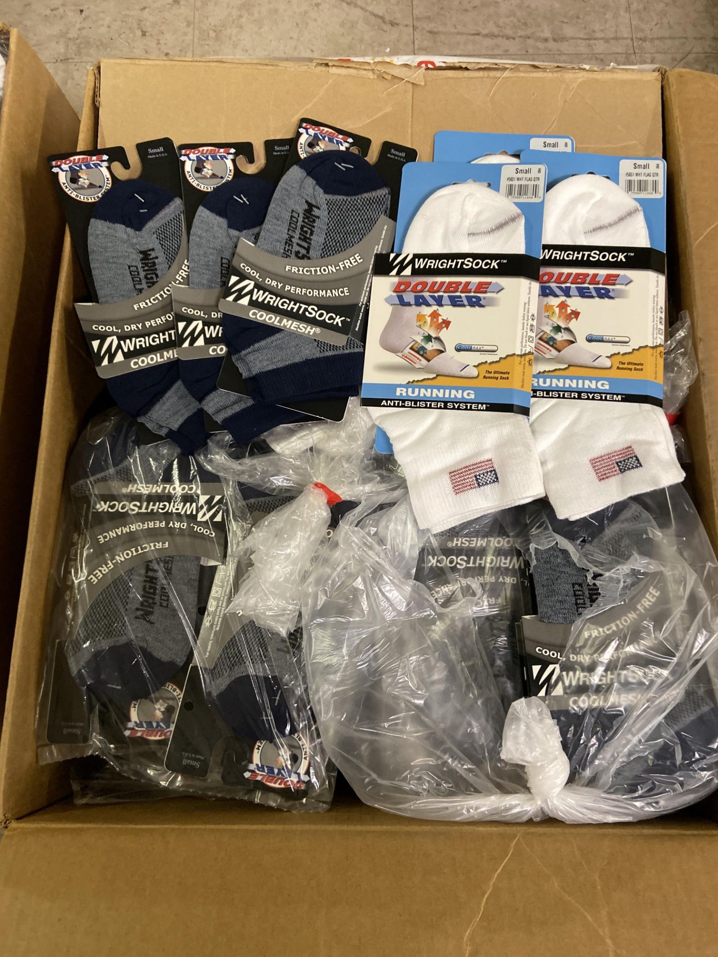 250+ packs of New Socks, Wrightsock Running and Coolmesh, Double Layer, Various Colors Lot is