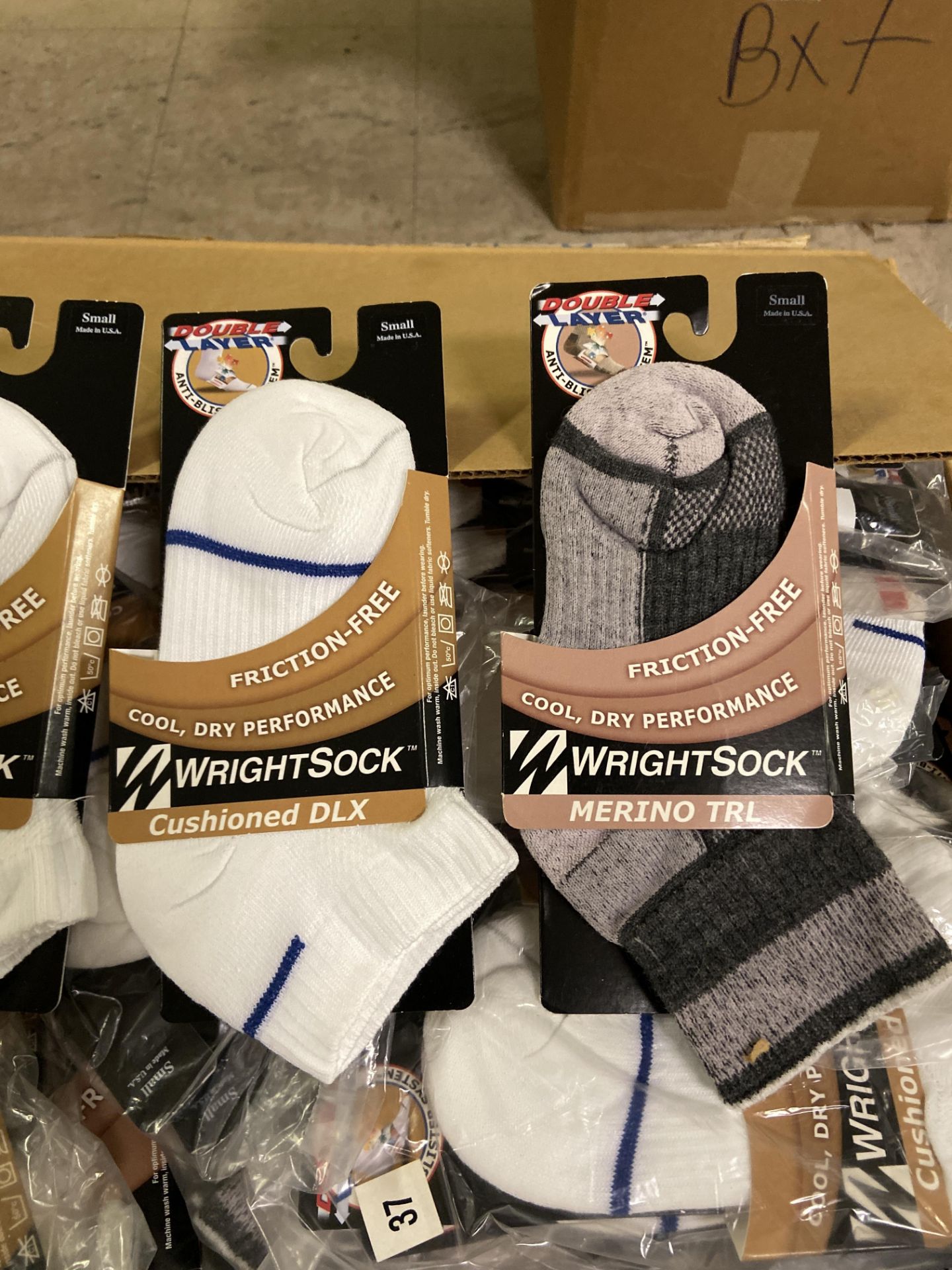 250+ packs of New Socks, Wrightsock Cushioned DLX and Merino TRL, Double Layer, Various Colors Lot - Image 2 of 3