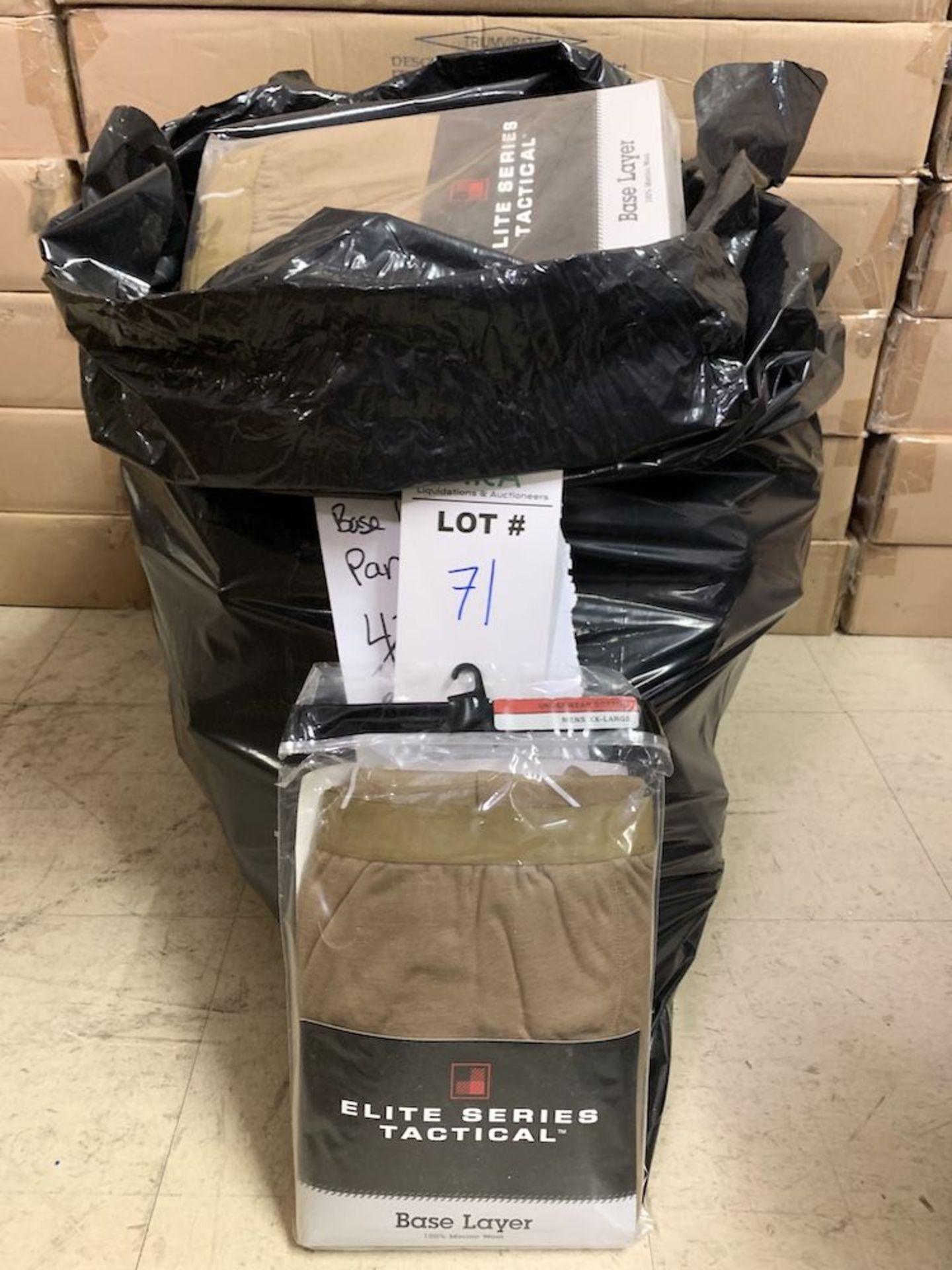 42 Pairs of Elite Series Tactical Base Layer Pants, New in Packaging, Brown, Merino Wool, Retail